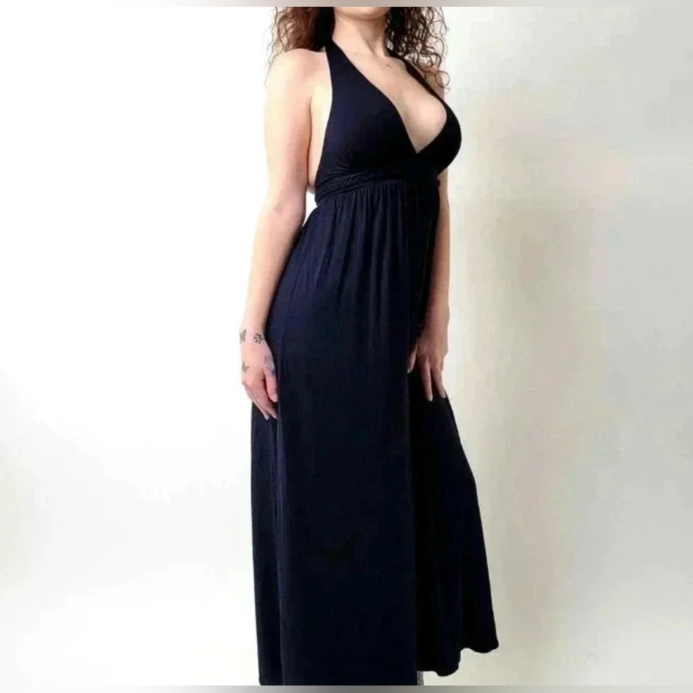 ⚓️ J. Crew Navy Blue Halter Maxi Dress ⚓️